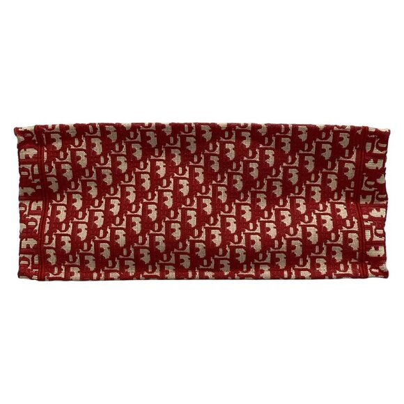 Auth DIOR/ChristianDior Book Tote Large Bag - White Red Jacquard Tote Bag - Picture 5 of 16